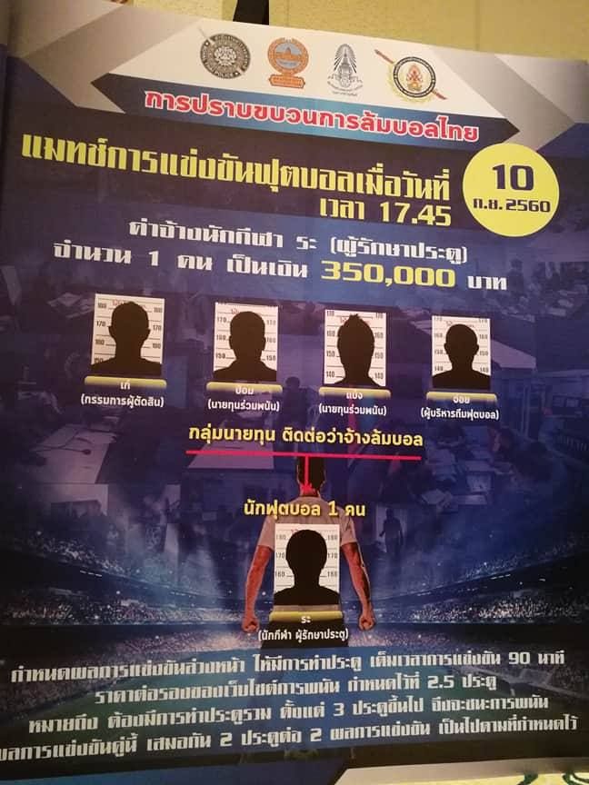 แถลงจับกุมขบวนการล้มบอล