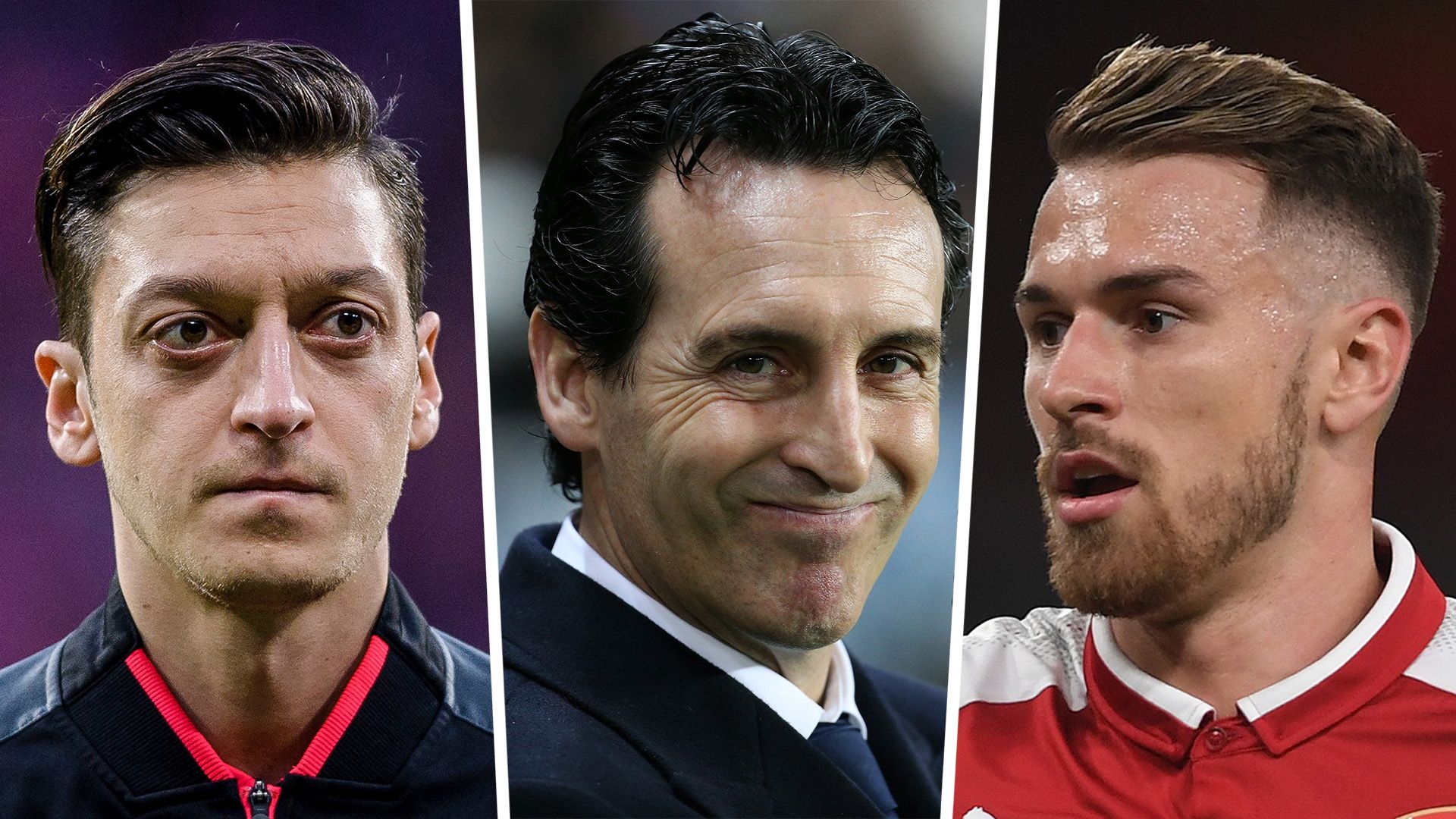 Mesut Ozil Unai Emery Aaron Ramsey Arsenal GFX
