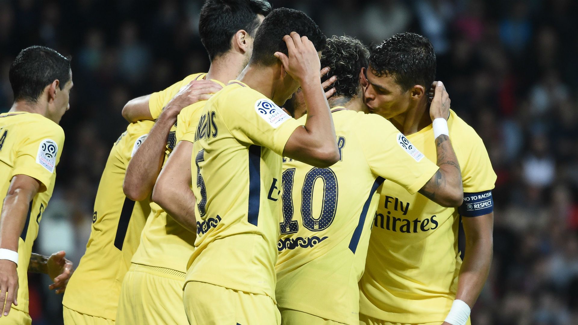 Neymar Thiago Silva Guingamp PSG Ligue 1 13082017