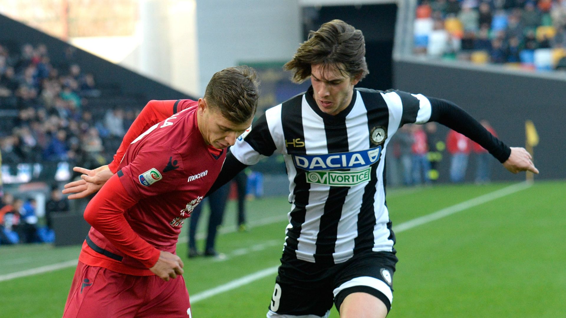 Andrija Balic, Nicolò Barella, Udinese, Cagliari, Serie A, 19112017