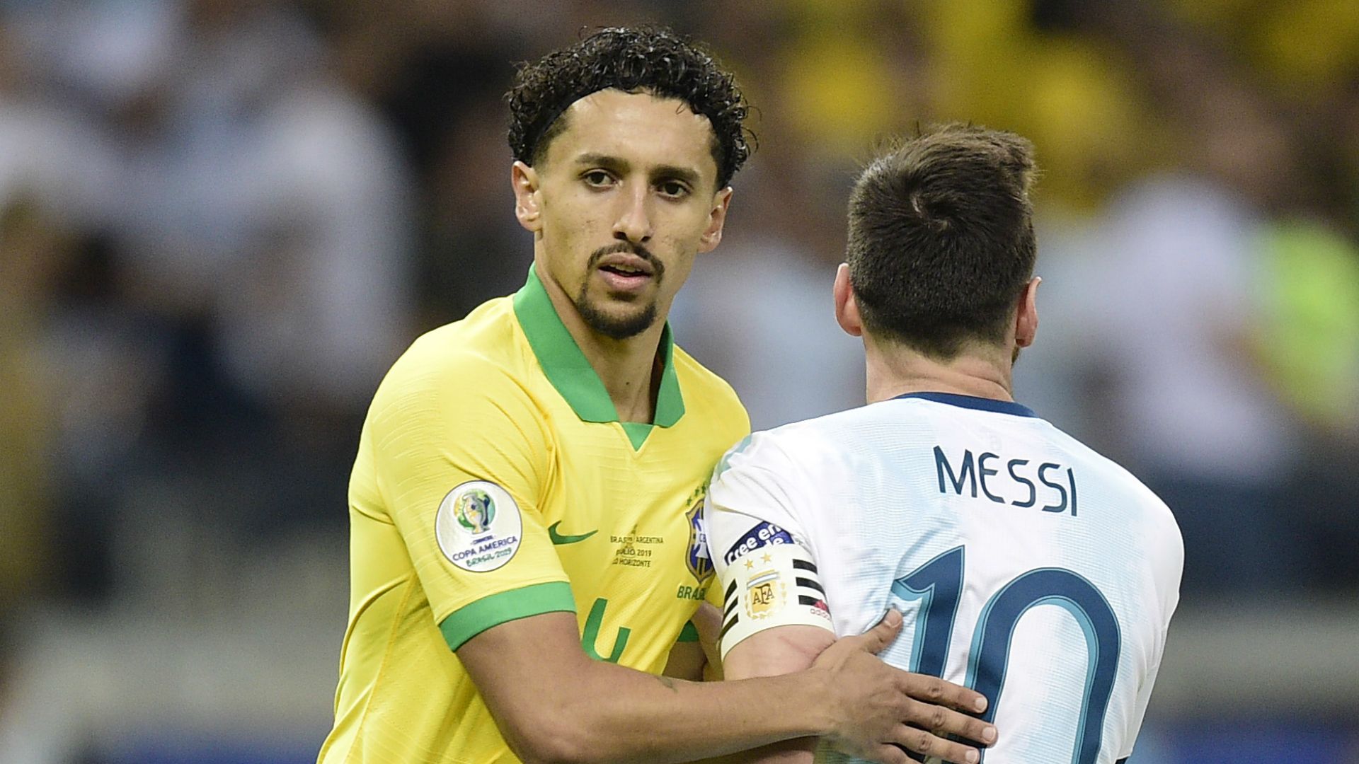 Marquinhos Lionel Messi Brazil Argentina Copa America 2019