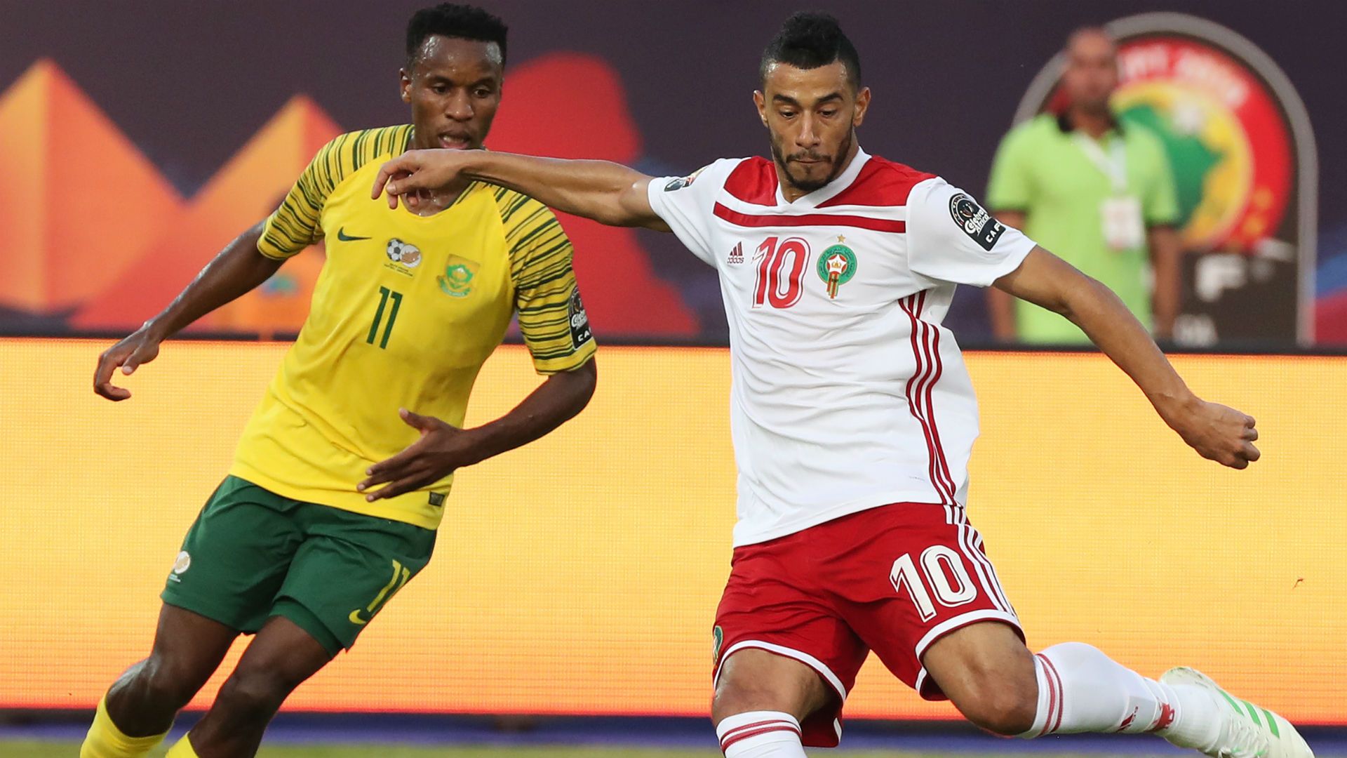 Younes Belhanda Morocco and Themba Zwane South Africa July 2019