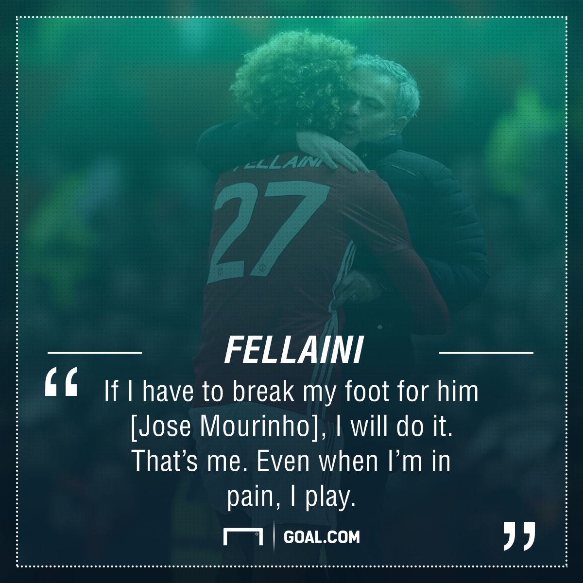 Marouane Fellaini Jose Mourinho