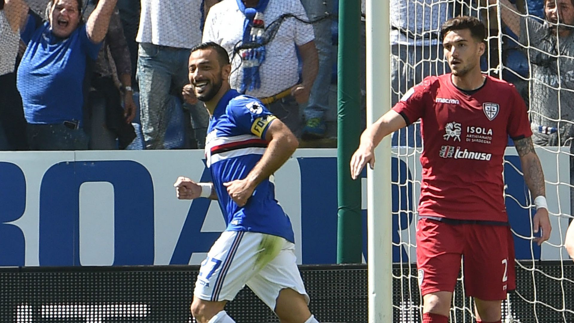 Fabio Quagliarella, Sampdoria, Cagliari, Serie A, 29042018