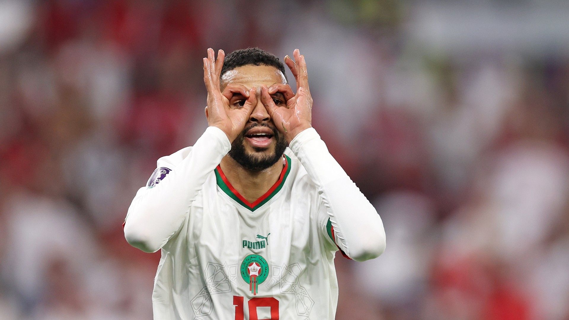 El Nesyri celebrate Morocco Canada 2022 World Cup