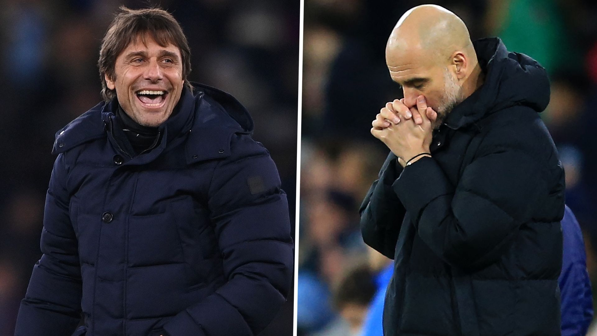 Antonio Conte Pep Guardiola Tottenham Manchester City Premier League 2021-22 GFX