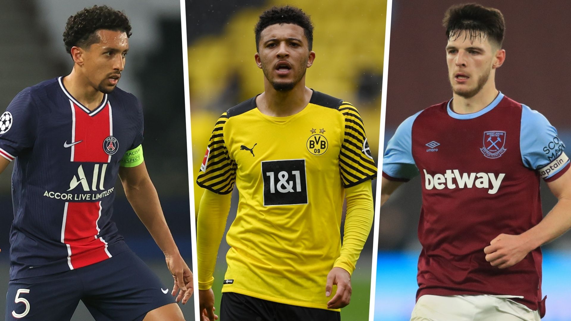 Marquinhos Jadon Sancho Declan Rice
