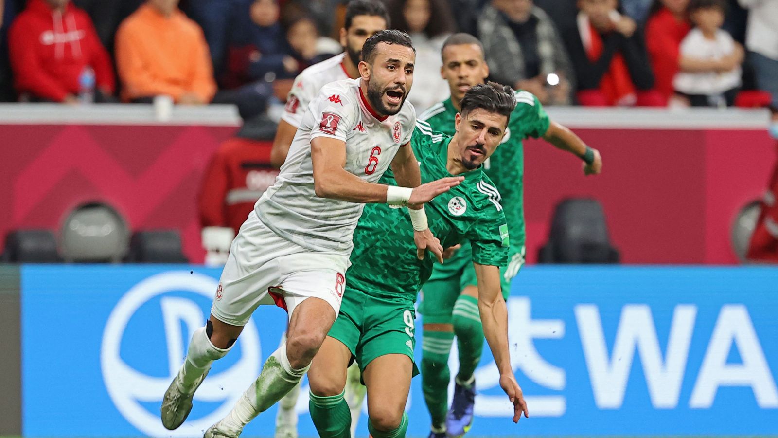 Ghaylene Chaalali - Baghdad Bounedjah - tunisia - algeria - arab cup 2021