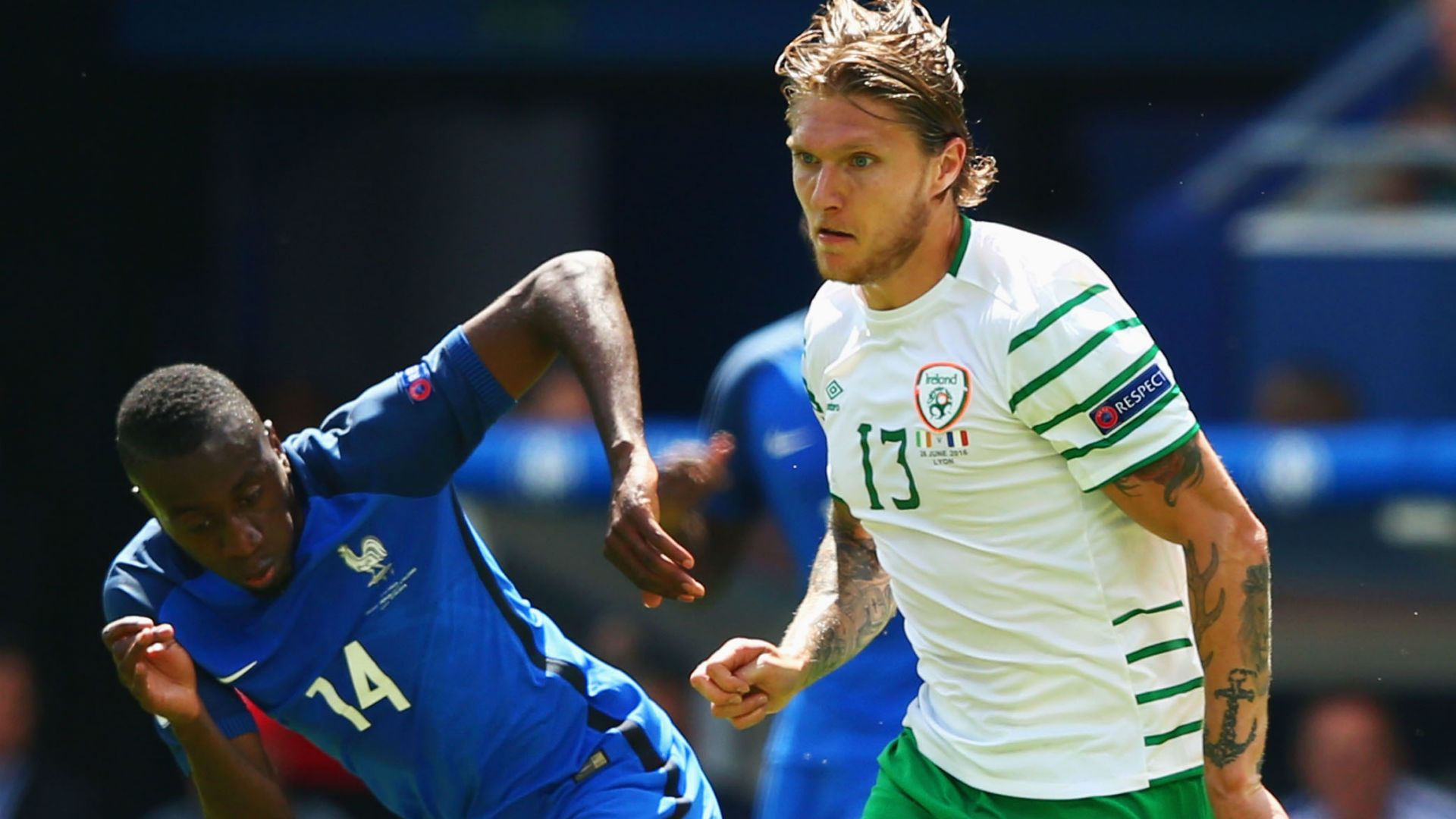 Jeff Hednrick Blaise Matuidi France Ireland UEFA Euro 2016 26062016