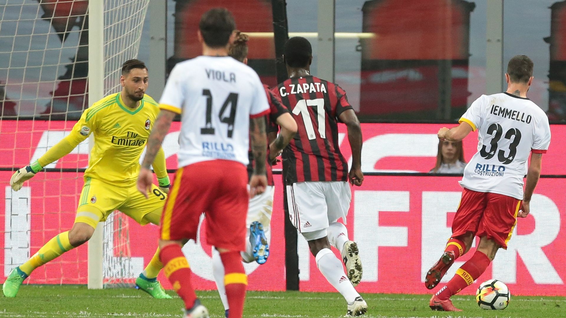 Pietro Iemmello Gianluigi Donnarumma Milan Benevento Serie A