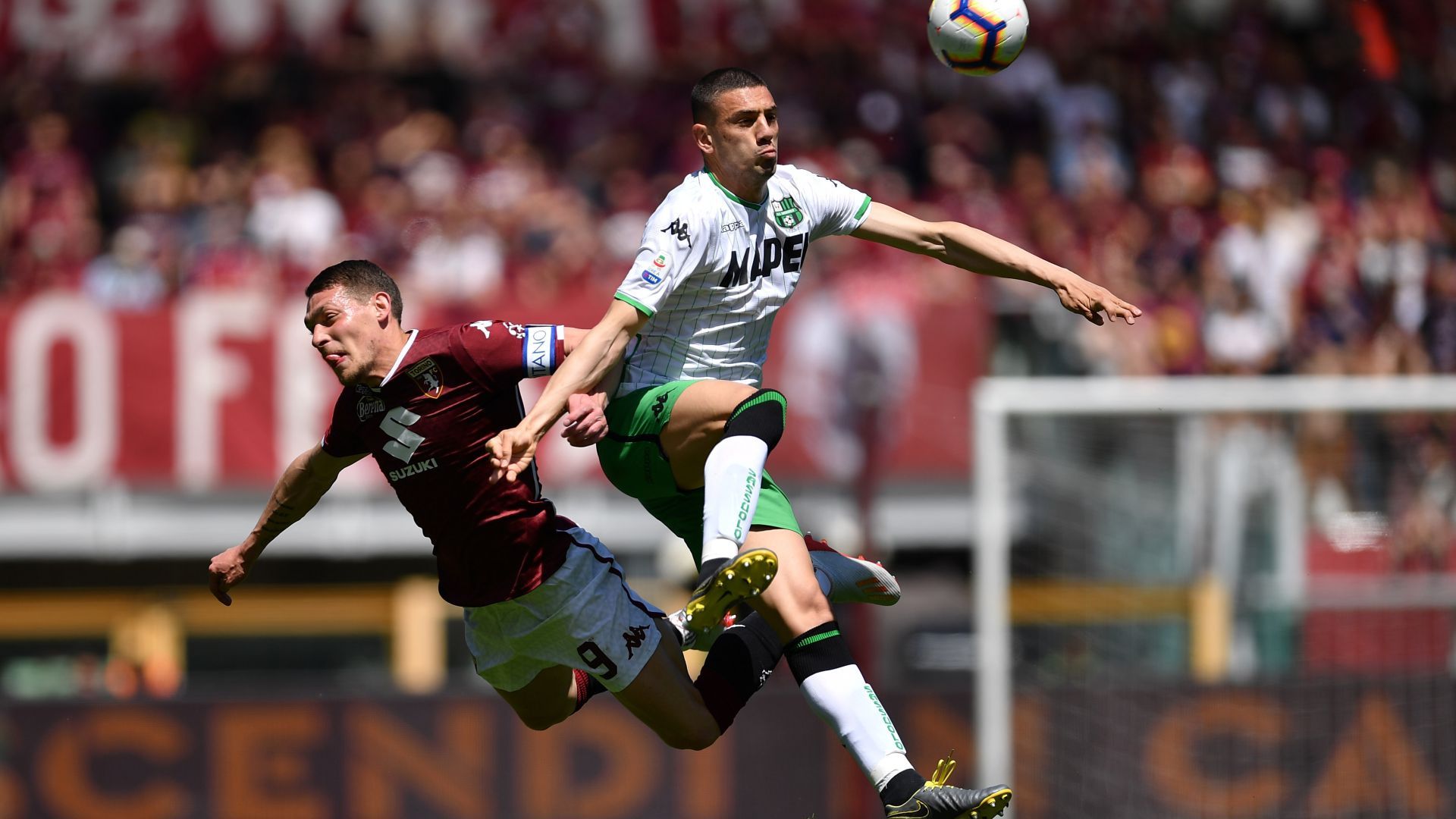 Merih Demiral Andrea Belotti Torino Sassuolo Serie A