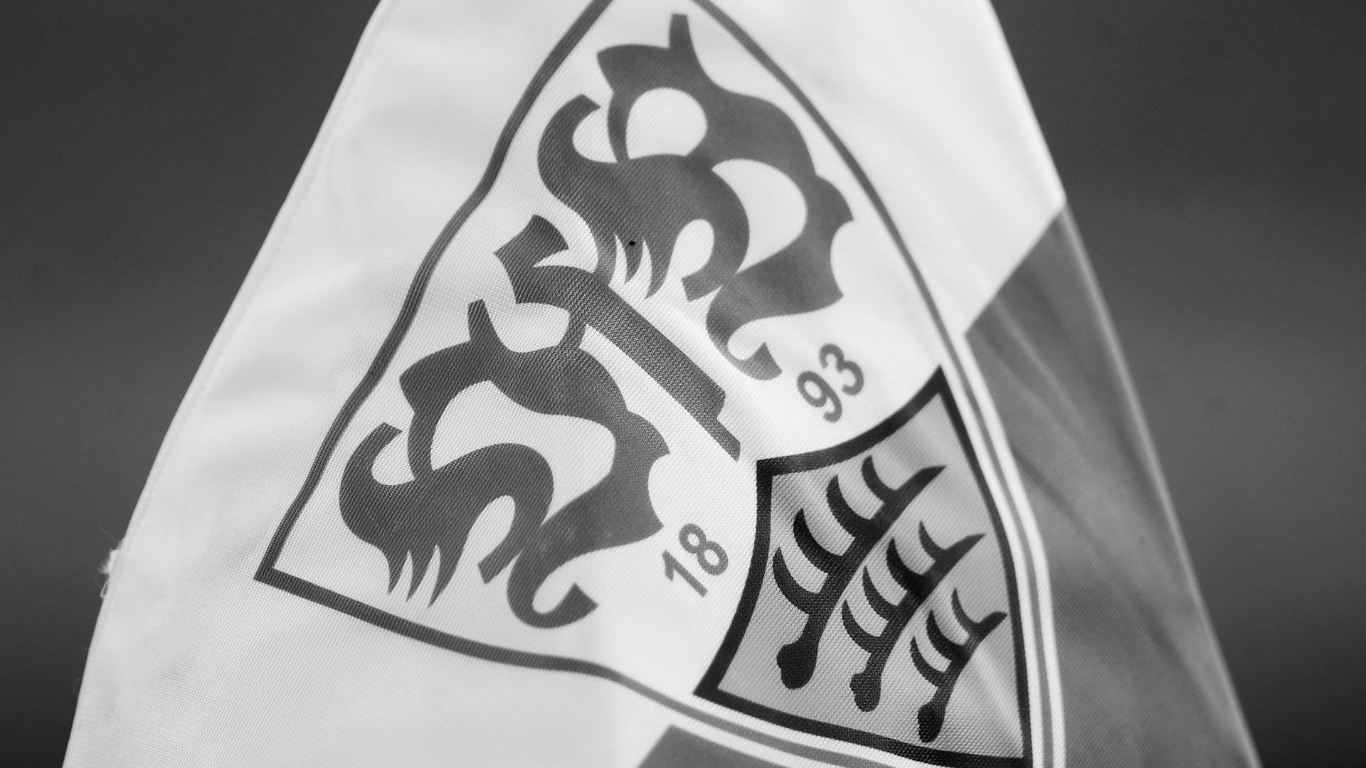 VfB Stuttgart Fahne Schwarz Weiß