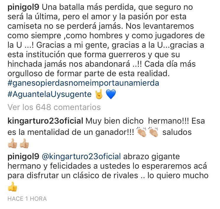 Mensajes entre Vidal y Pinilla