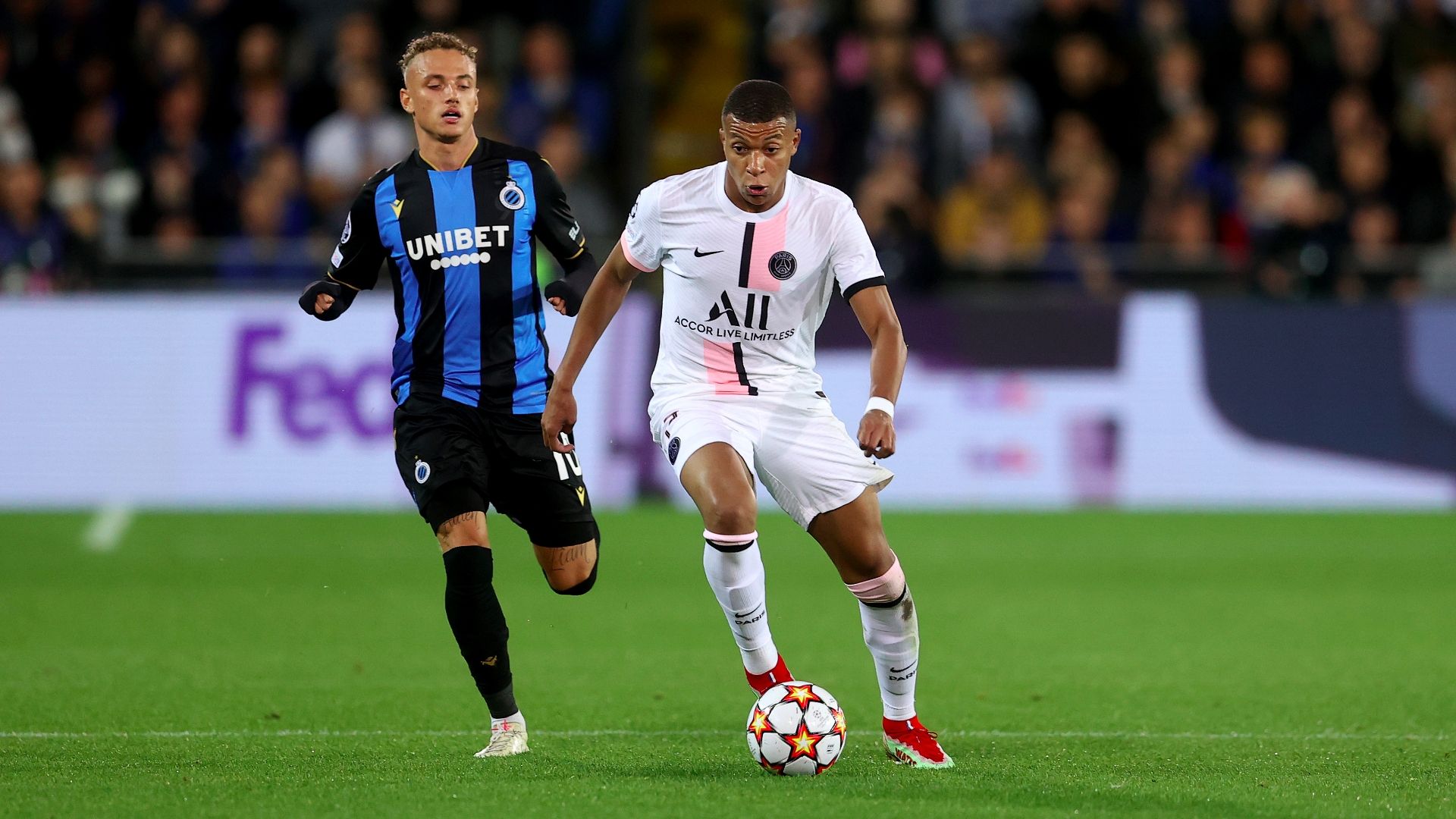 Mbappé en el Brujas vs. PSG