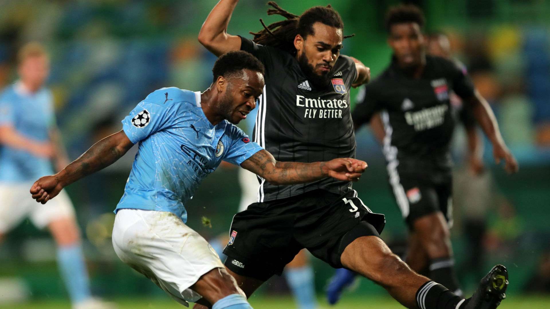 Raheem Sterling Jason Denayer Manchester City Lyon 15082020