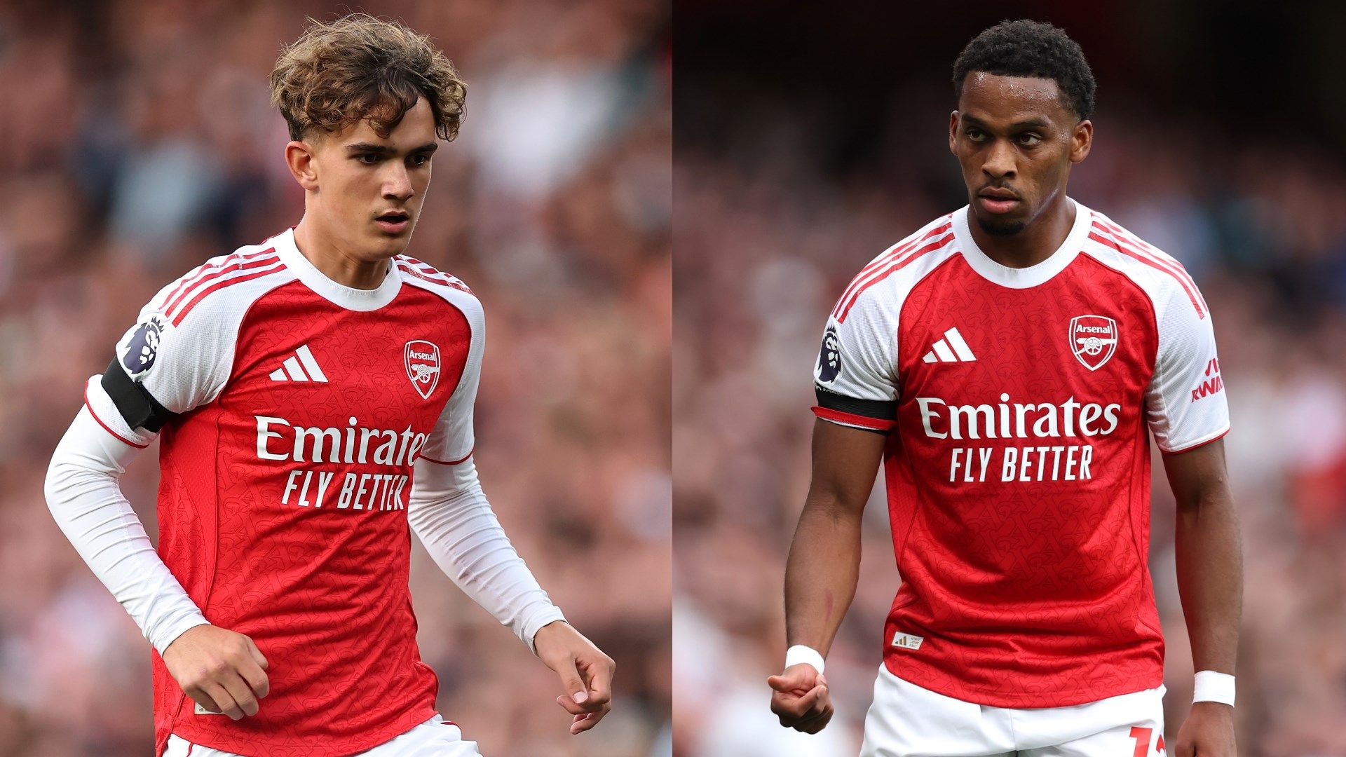 GOAL%20-%20Multiple%20Images%20-%202%20Split%20-%20Facebook(27) 'A joy to watch' - Arsenal's two-goal hero Jurrien Timber astonished by Max Dowman after 15-year-old's Premier League debut against Leeds
