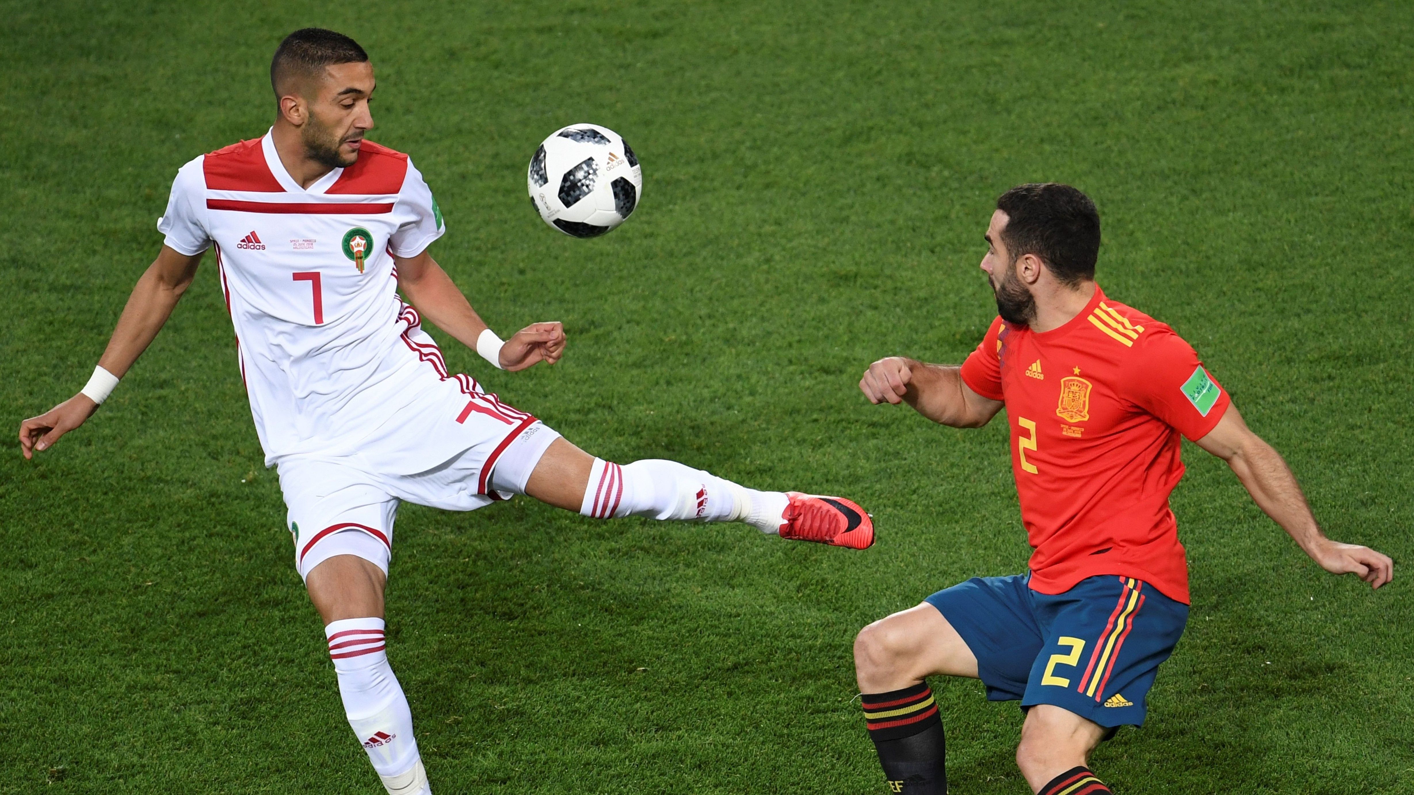 Hakim Ziyech Dani Carvajal Spain Morocco España Marruecos 25062018