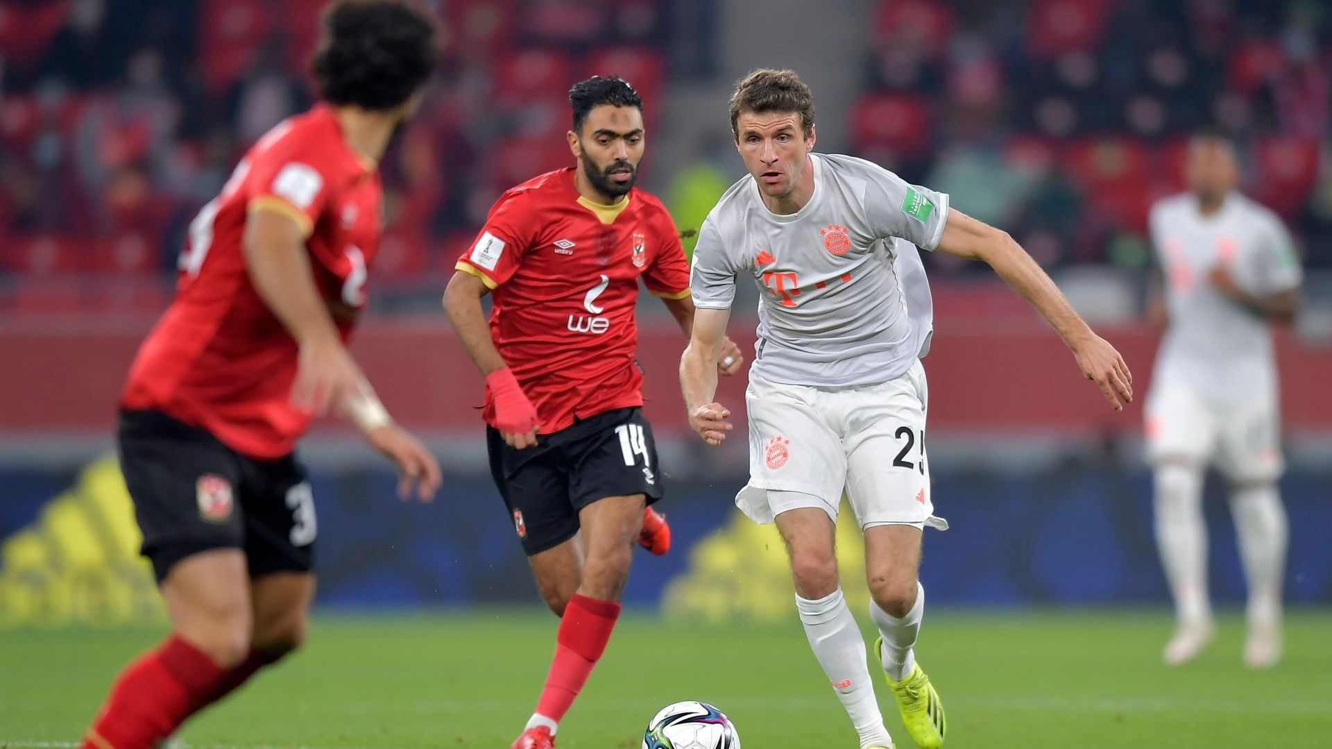 Thomas Muller, Hussein El Shahat, Al Ahly vs Bayern Munich, February 2021