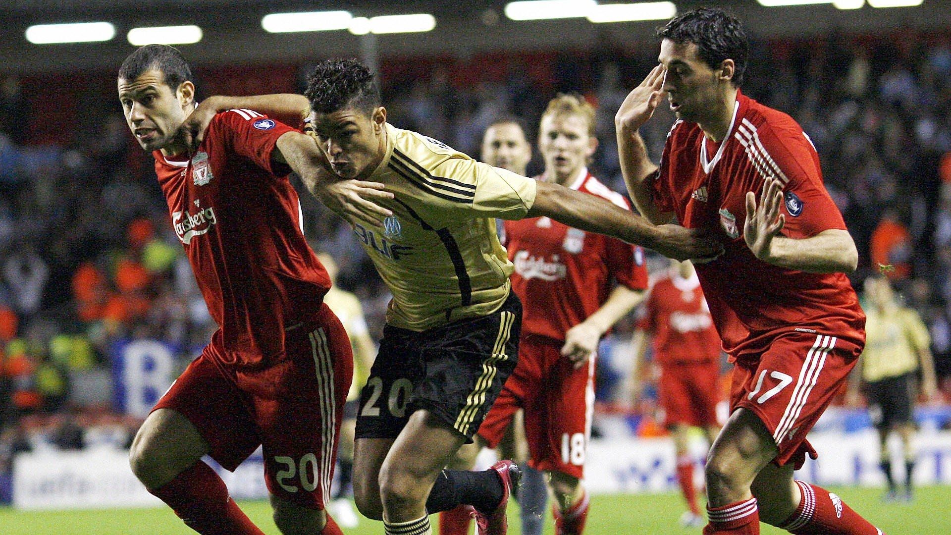 Hatem Ben Arfa Marseille Javier Mascherano Alvaro Arbeloa Liverpool 2008