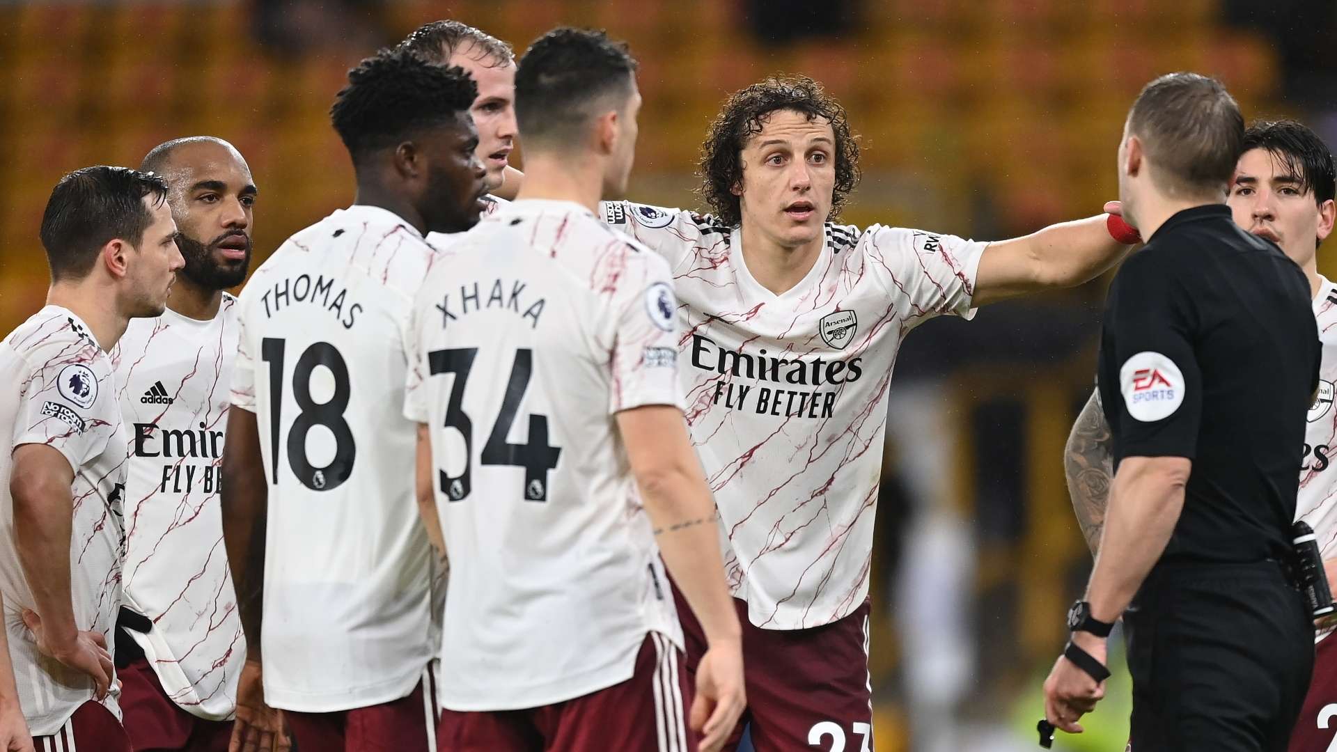 David Luiz red card vs Wolves, Arsenal, Premier League 2020-21