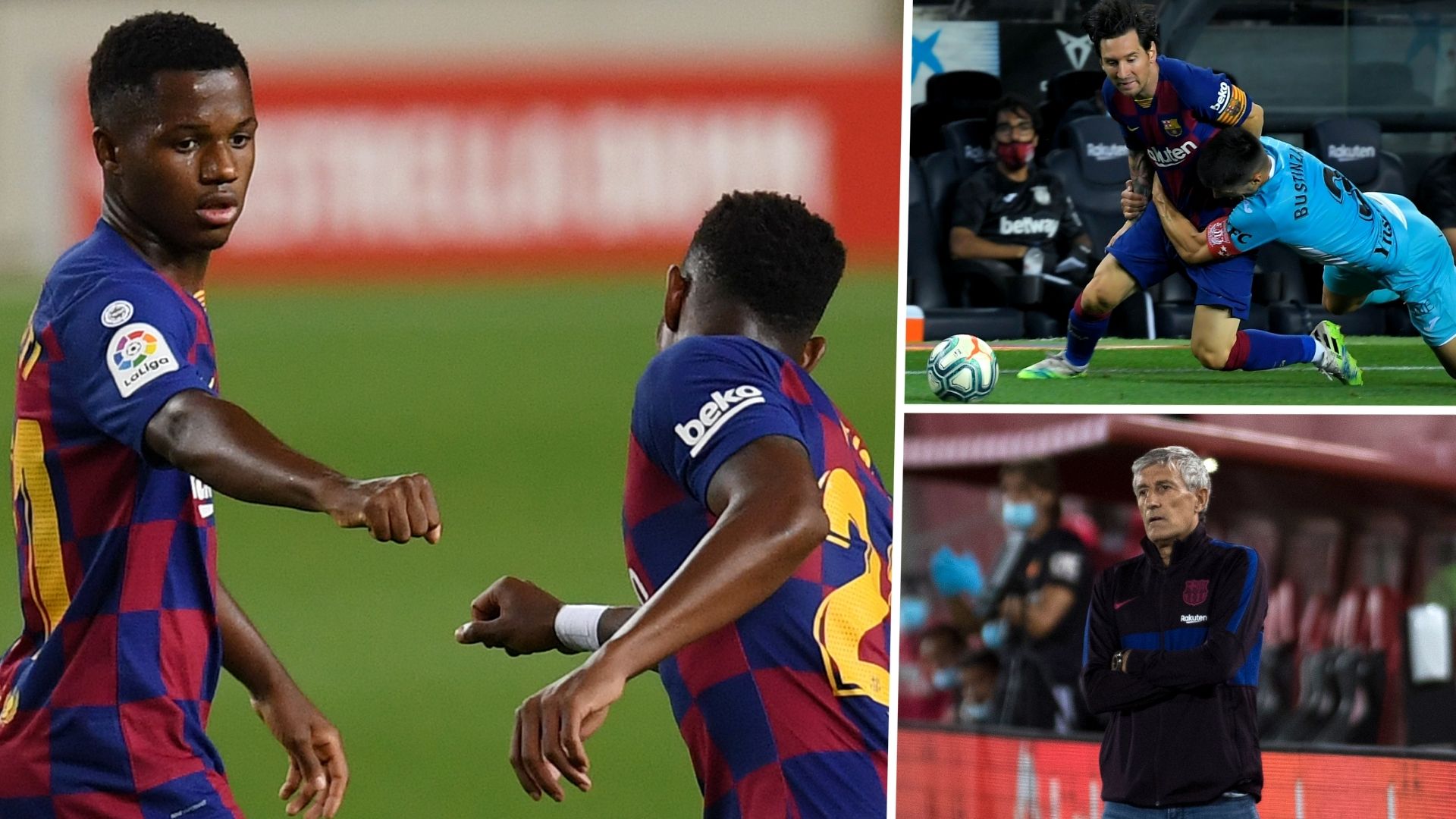 Ansu Fati Lionel Messi Quique Setien Barcelona Leganes La Liga 2019-20 GFX