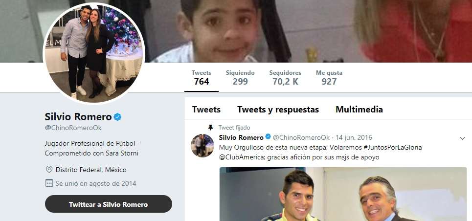 Captura Twitter Silvio Romero