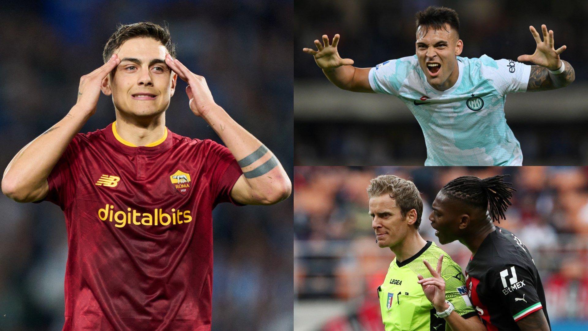 Paulo Dybala Lautaro Martinez Rafael Leao Serie A 2022-23 GFX