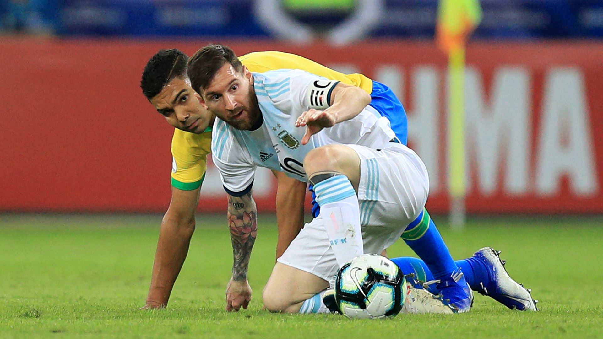 Casemiro Messi Brazil Argentina Copa America 02072019