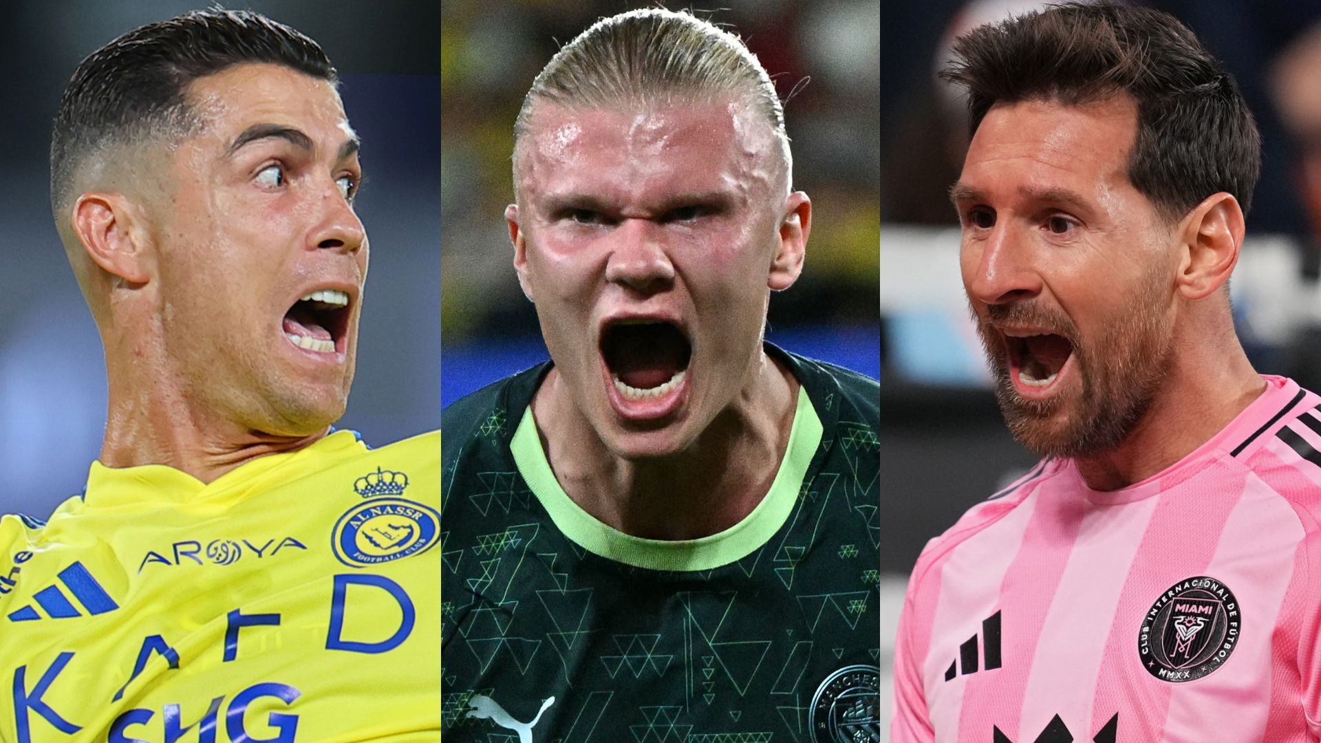 Erling Haaland Cristiano Ronaldo Lionel Messi 2025