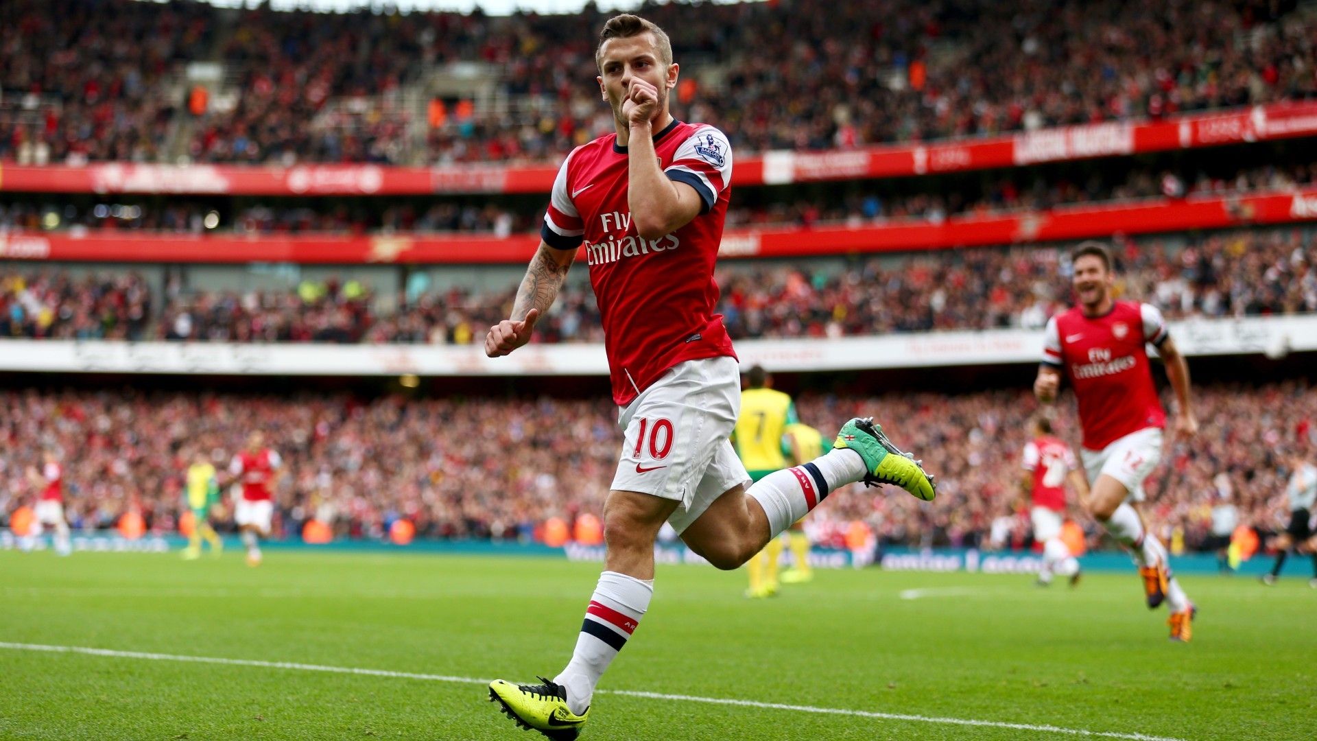 Jack Wilshere Arsenal Norwich 2013