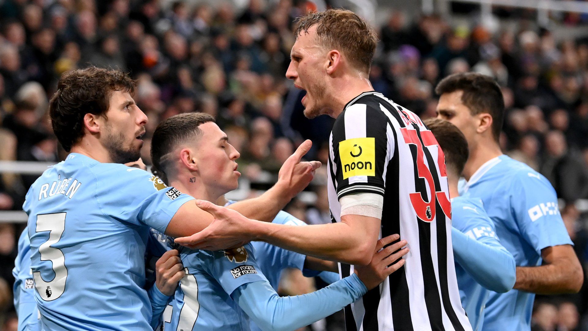 Ruben Dias Dan Burn Newcastle Manchester City 2023-24