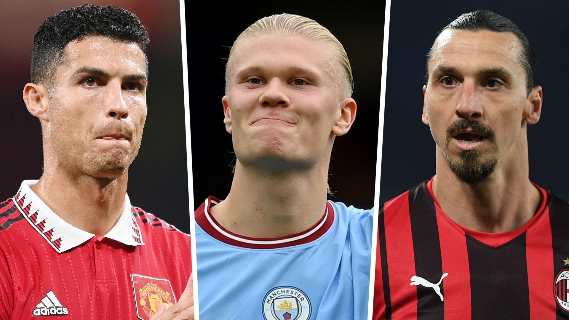 Cristiano Ronaldo Erling Haaland Zlatan Ibrahimovic