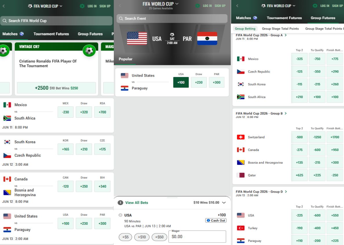 caesars world cup betting