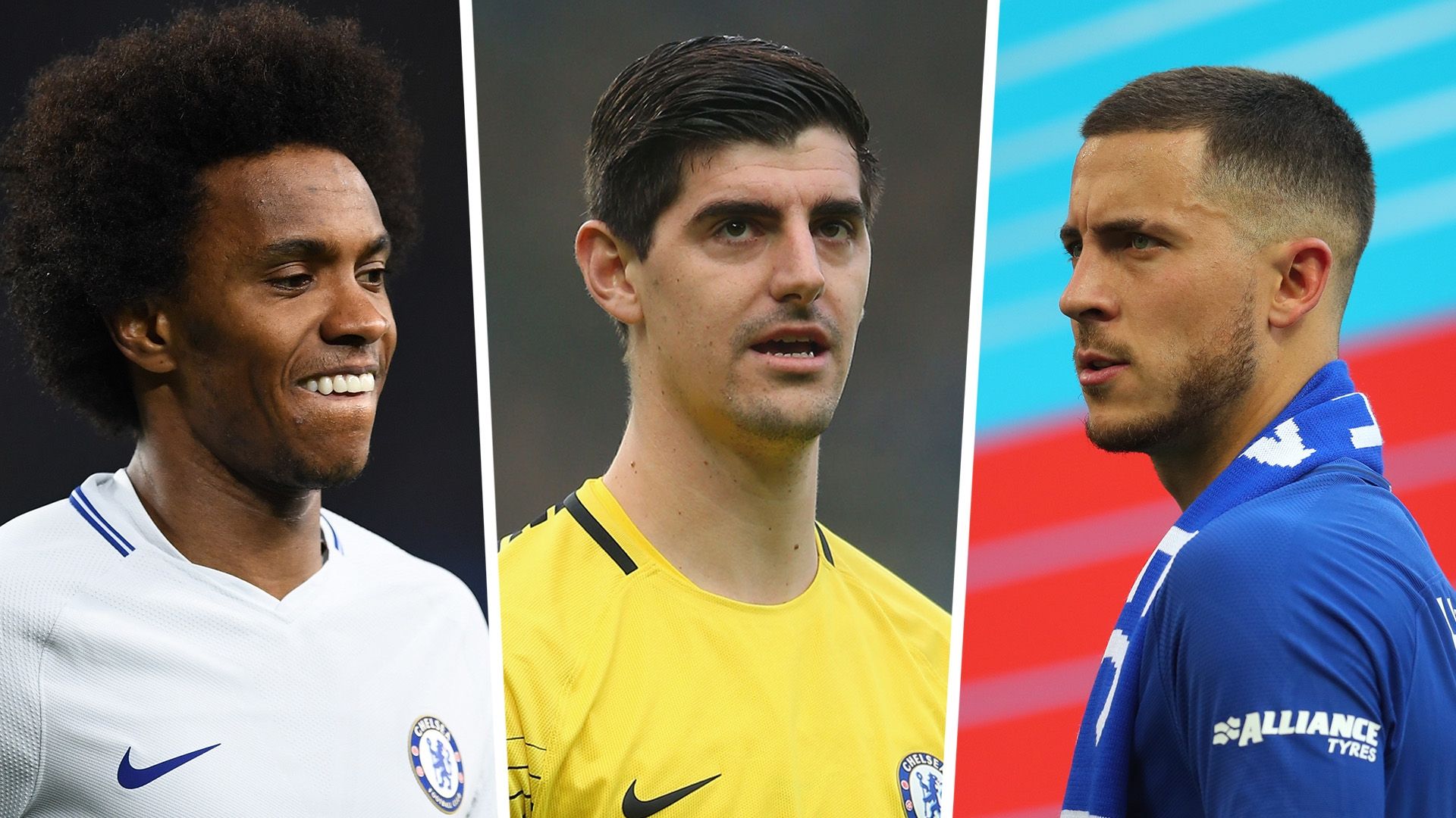 Willian Thibaut Courtois Eden Hazard Chelsea