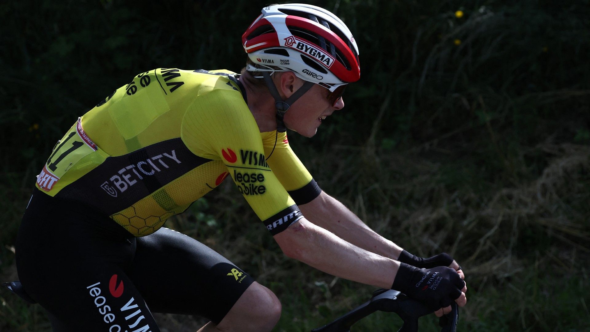  Bike's Danish rider Jonas Vingegaard cycles