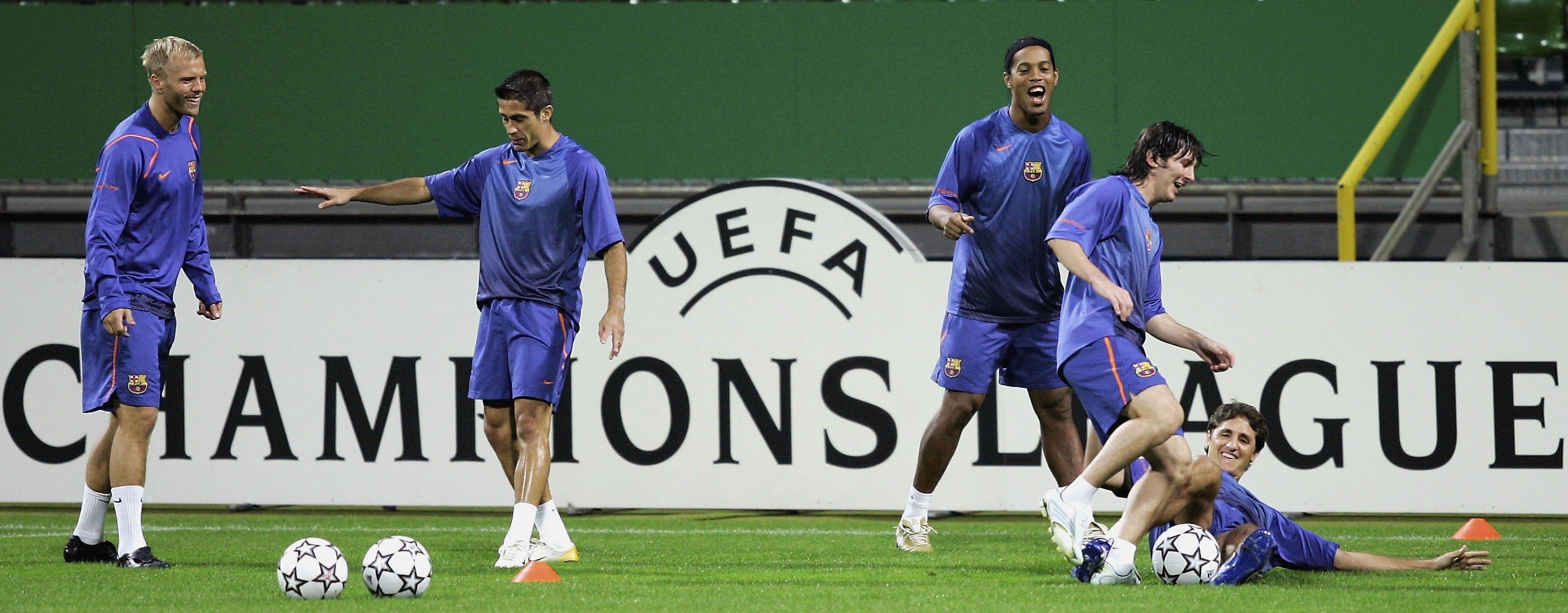 gudjohnsen sylvinho ronaldinho edmilson messi barcelona