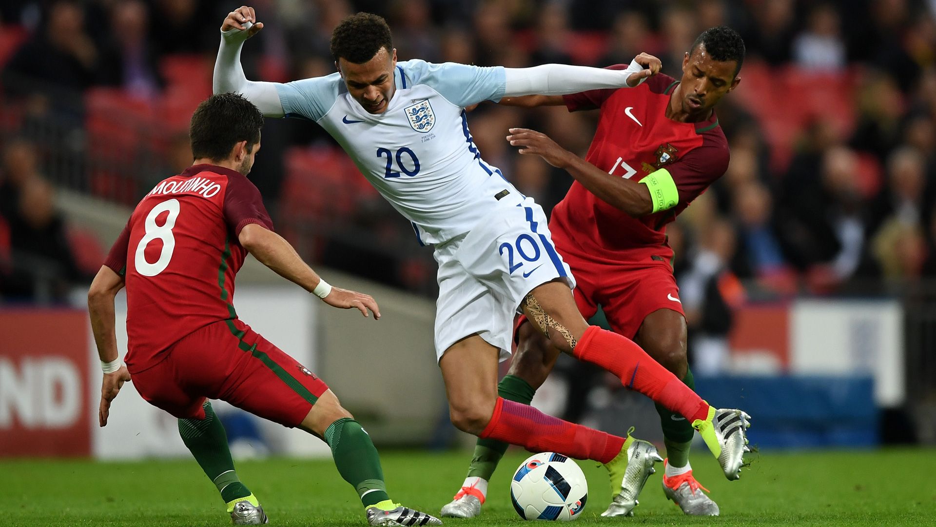 Dele Alli Nani Joao Moutinho England Portugal 06022016