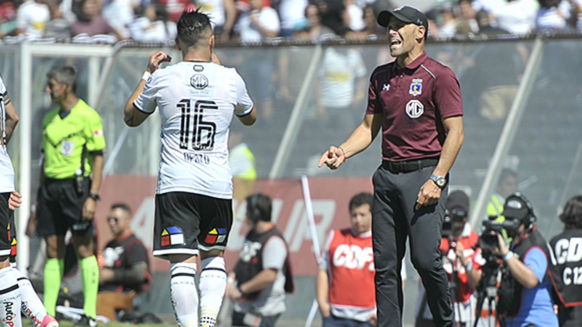 Óscar Opazo. Gustavo Grondona Colo Colo Católica 31032018