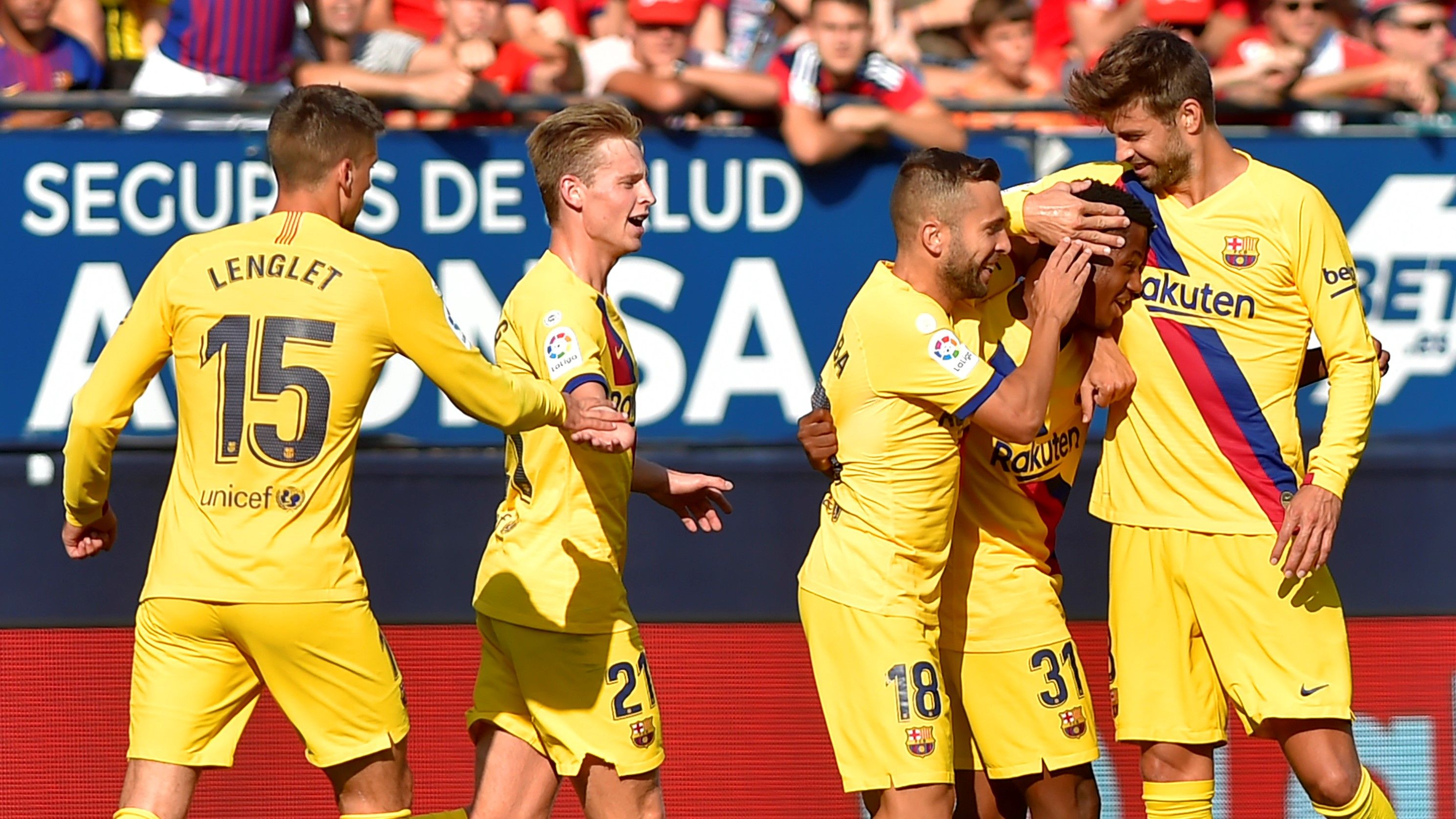 Ansu Fati Gerard Pique Osasuna Barcelona LaLiga 31082019