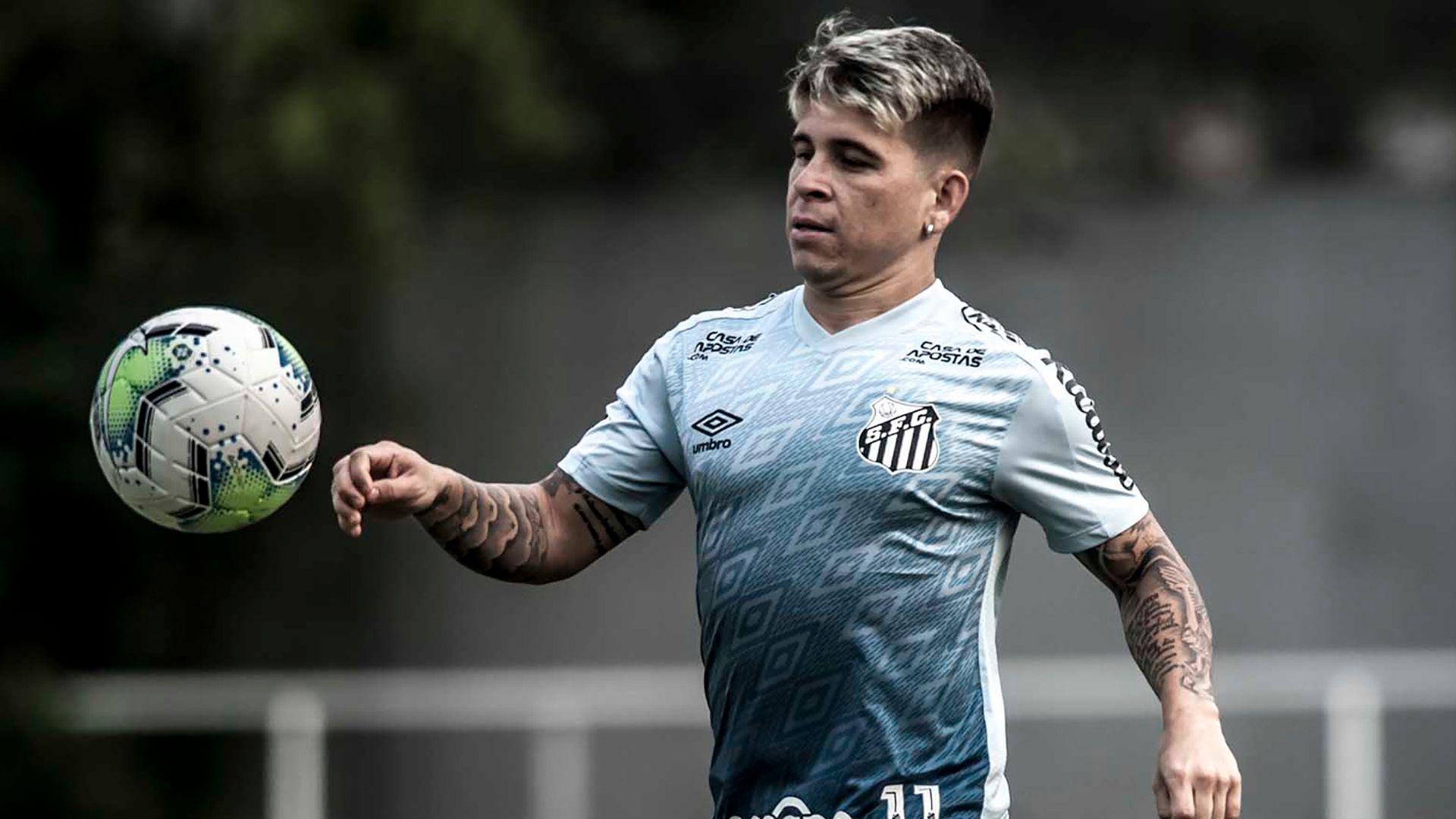 Yeferson Soteldo treino Santos 2020