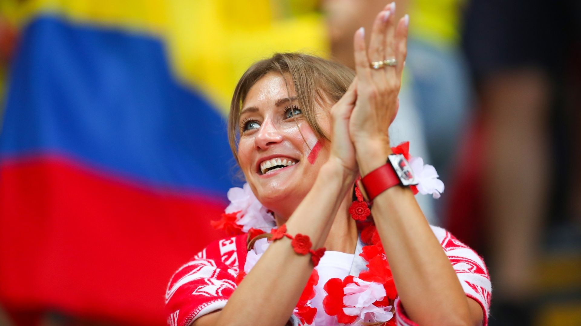 美女サポワールドカップ_ポーランドvsコロンビア_ポーランド1