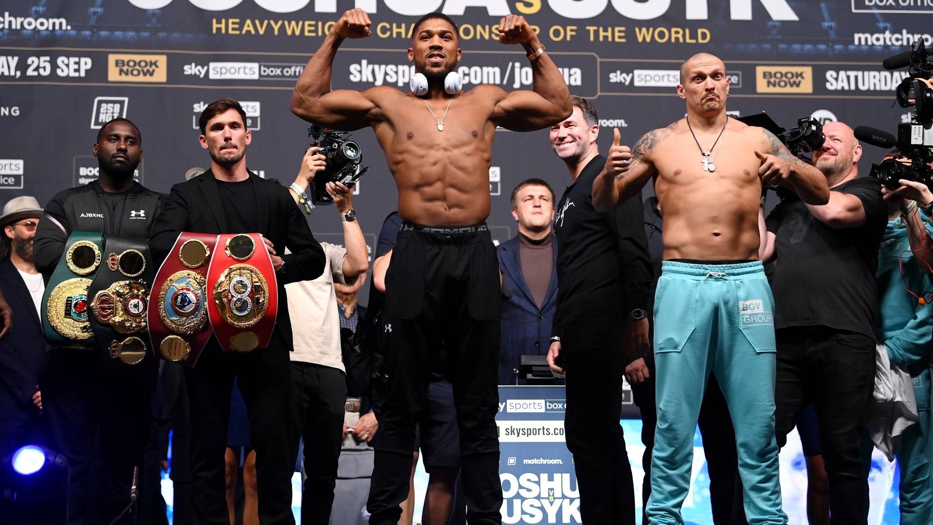 Anthony Joshua Oleksandr Usyk Wiegen