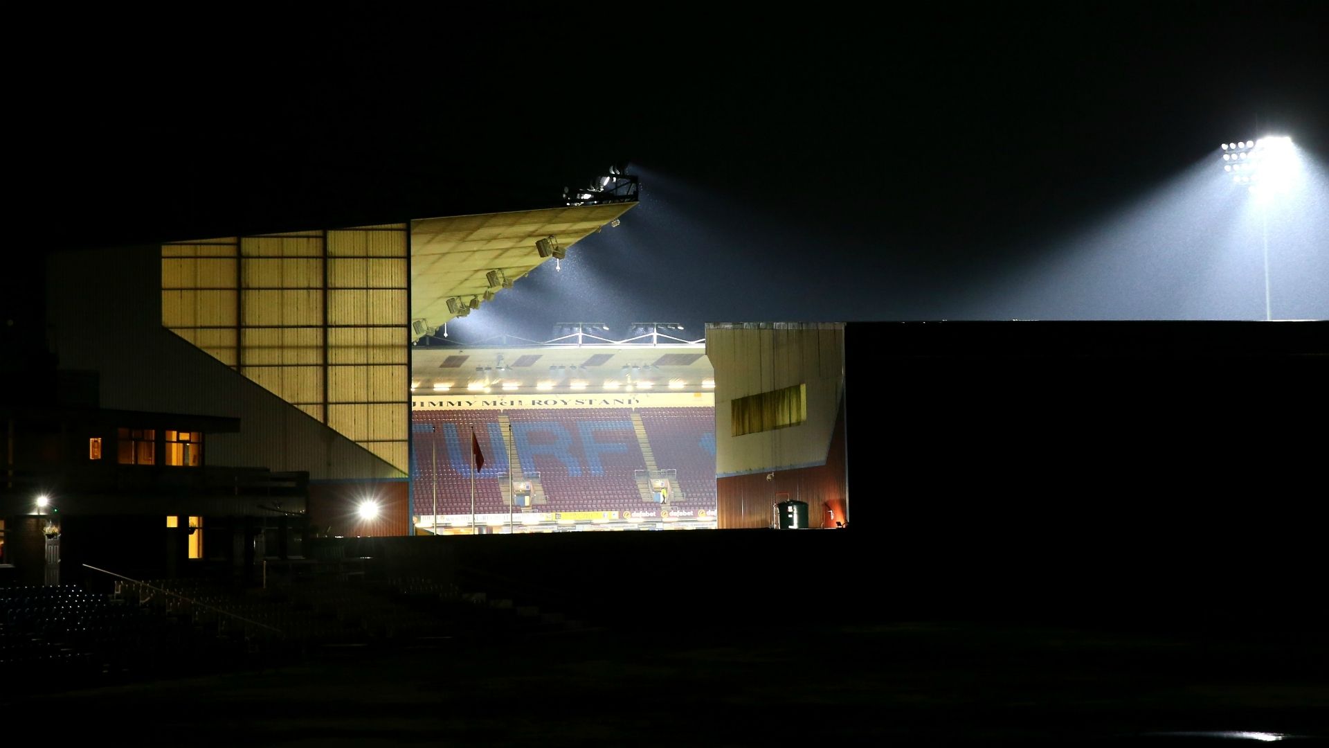 Turf Moor by night Burnley Premier League