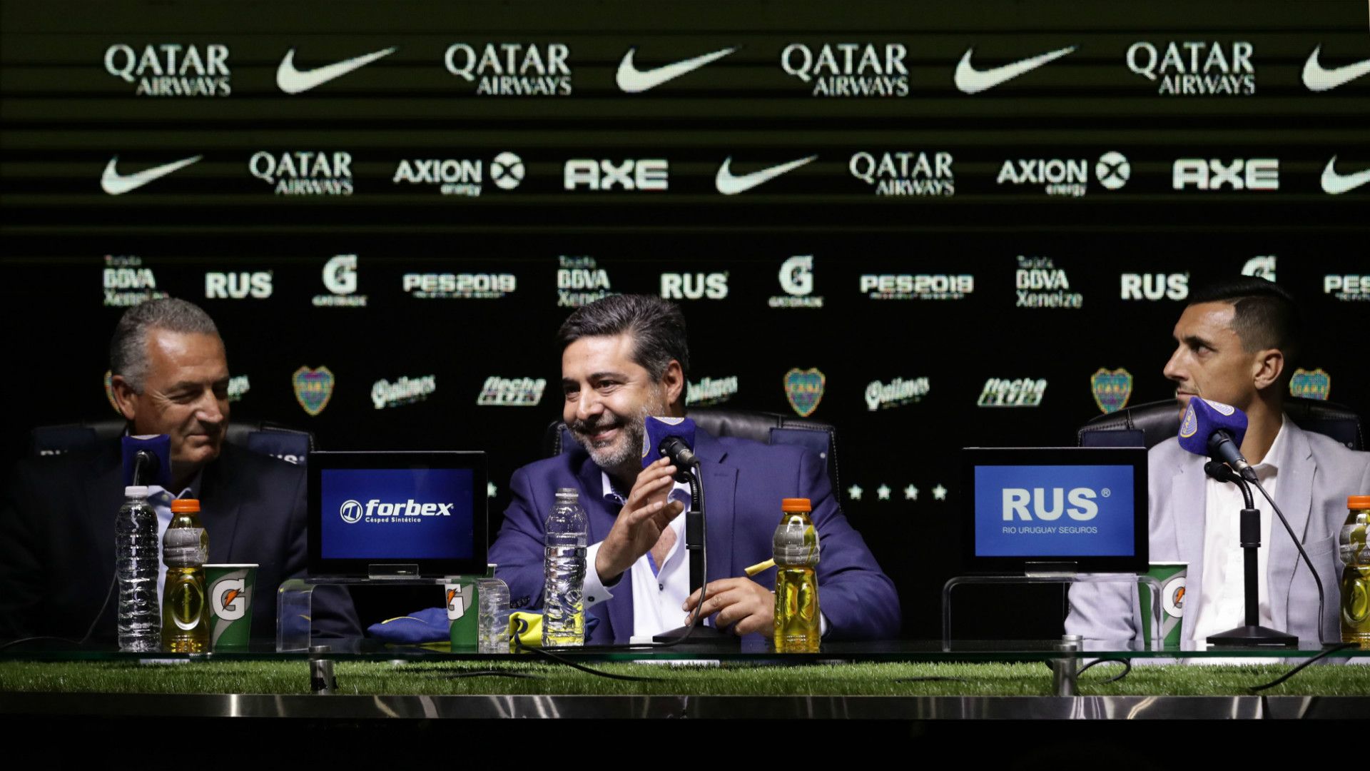 Gustavo Alfaro Daniel Angelici Nicolas Burdisso Boca 02012019