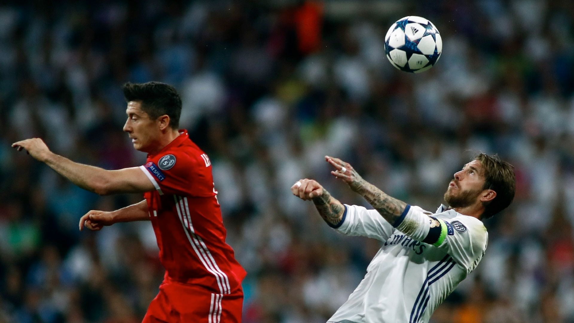 Sergio Ramos Robert Lewandowski Real Madrid Bayern Munich UCL 18042017