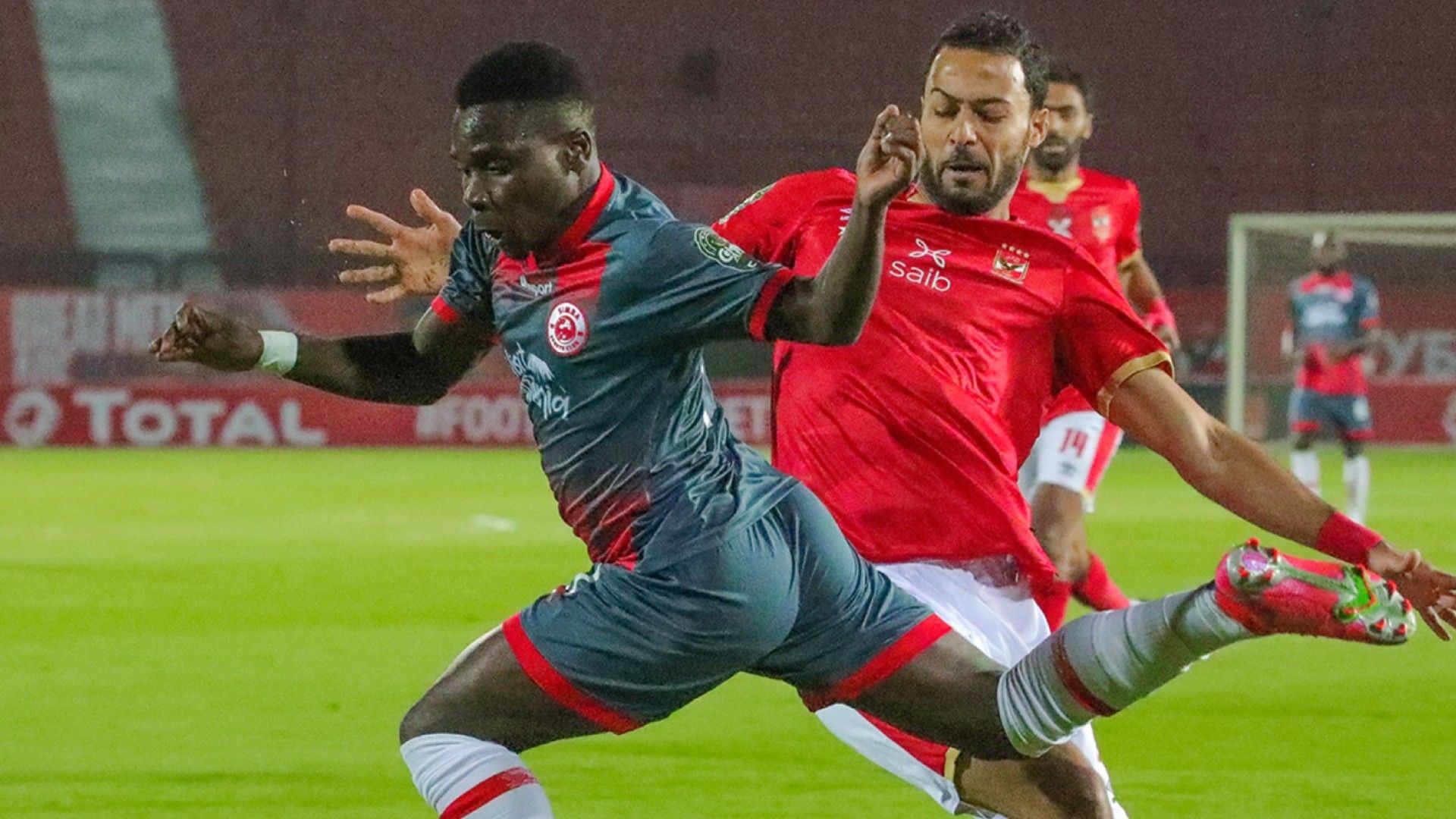 Luis Miquissone of Simba SC vs Al Ahly.