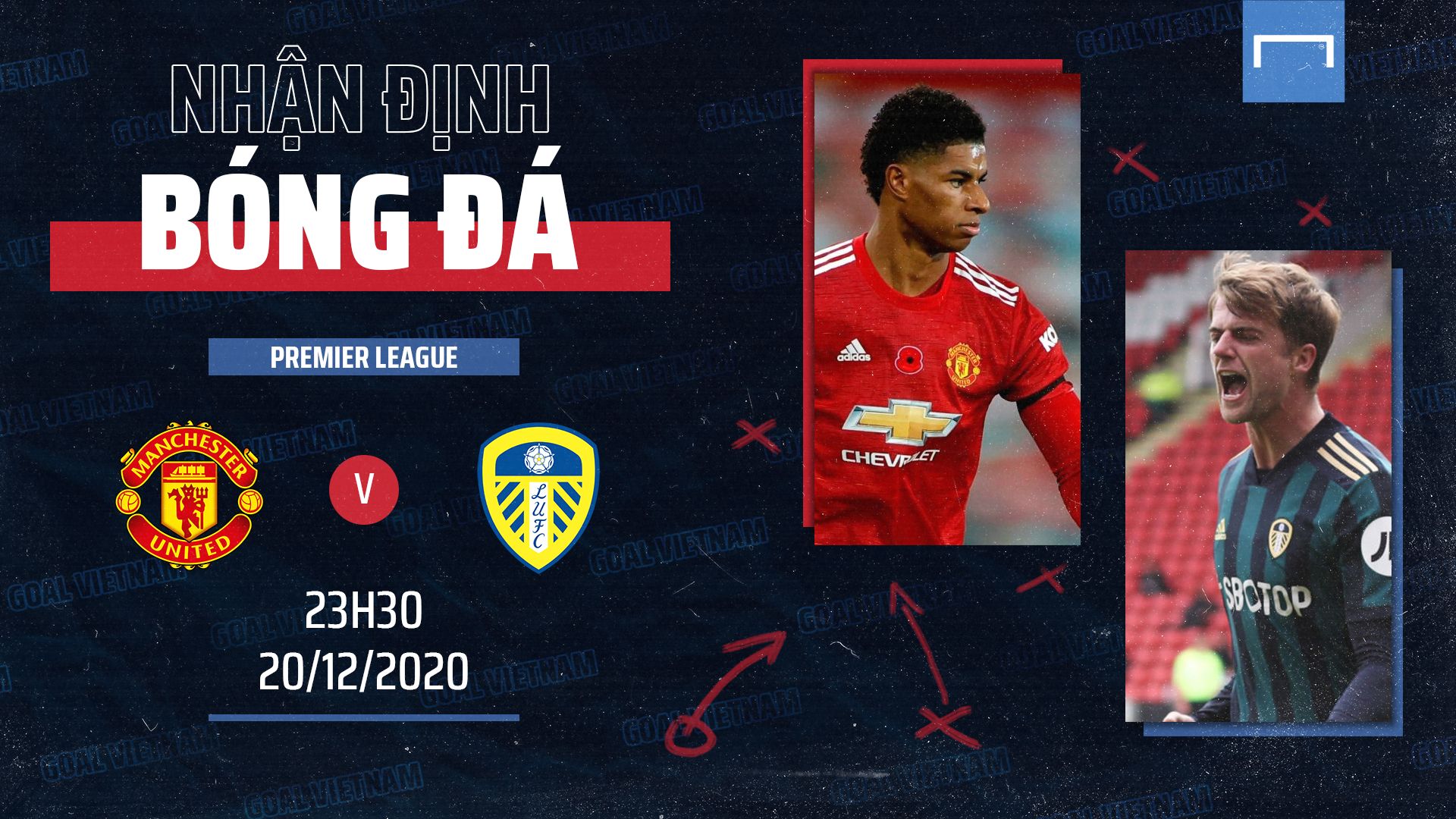 Preview Manchester United Leeds United Premier League 2020/21 GFX