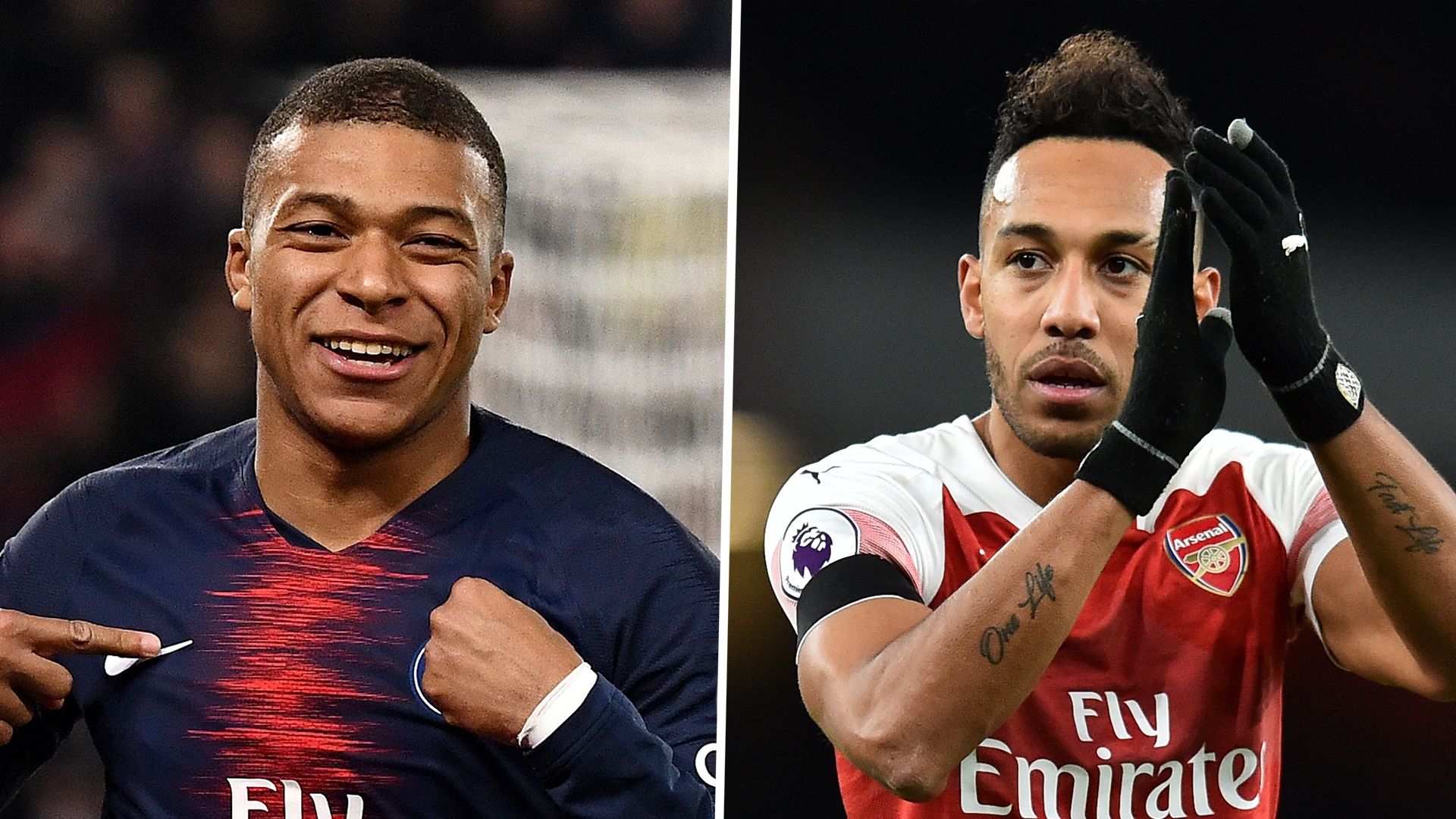 Kylian Mbappe, Pierre-Emerick Aubameyang, PSG, Arsenal