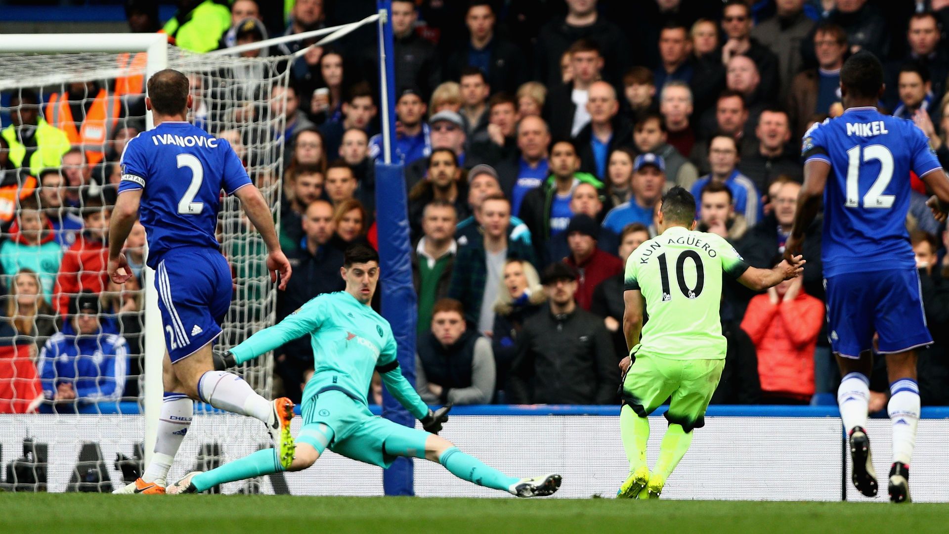 Sergio Aguero Premier League Chelsea v Man City 160416