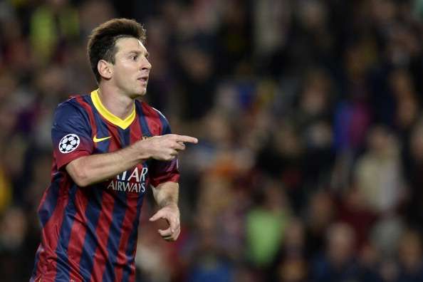 Lionel Messi Barcelona Milan Champions League 11062013